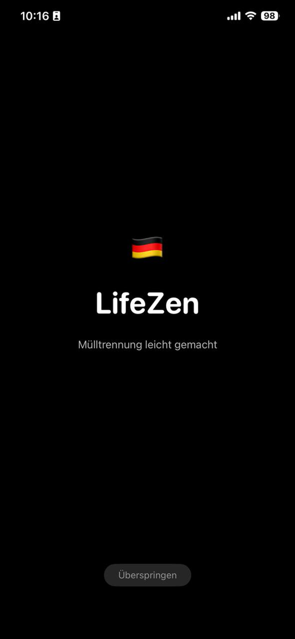 LifeZen: echter Bildschirm der Abfallerkennung